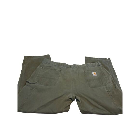 Carhartt Mens Relaxed Fit Khaki Work Pants 42x30 100% Cotton Durable - Picture 5 of 8